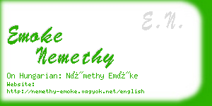 emoke nemethy business card
